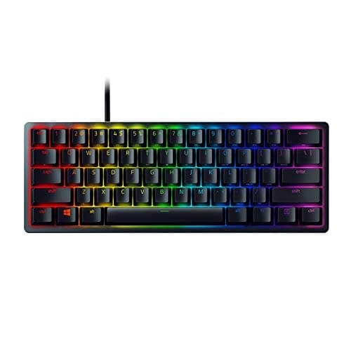 Razer Huntsman Mini 60% Gaming Keyboard: Linear Optical Switches - Rapid Trigger Mode - Chroma RGB Lighting - PBT Keycaps - Onboard Memory - Snap Tap - Classic Black