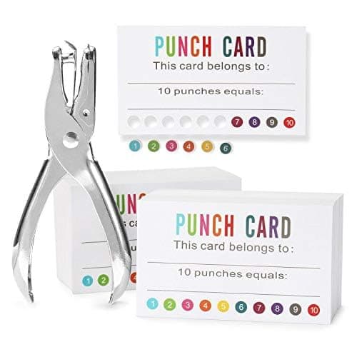 ONEDONE Punch Cards (Pack of 200) Reward Punch Cards for Classroom Behavior Incentive Awards for Kids Students Teachers Home Classroom School Business Loyalty Gift Card - 3.5" x 2" view 4