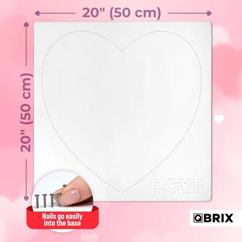 QBRIX Custom String Art Kit for Heart Shaped Couple Portrait | DIY Craft Kit for Adults for Handmade Home Décor Creation | All-in-One Photo String Art Maker view 4