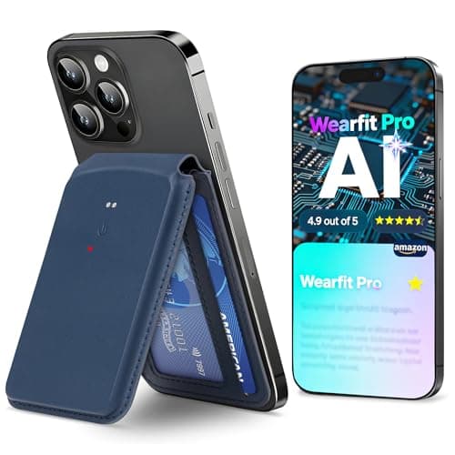 AI Voice Recorder - AI Note Taking Recording Device, Phone Wallet Card Holder Design, Transcribe & Summarize, APP Control Audio Recorder, Supports 137 Languages, for Lectures, Meetings, Calls (Blue)