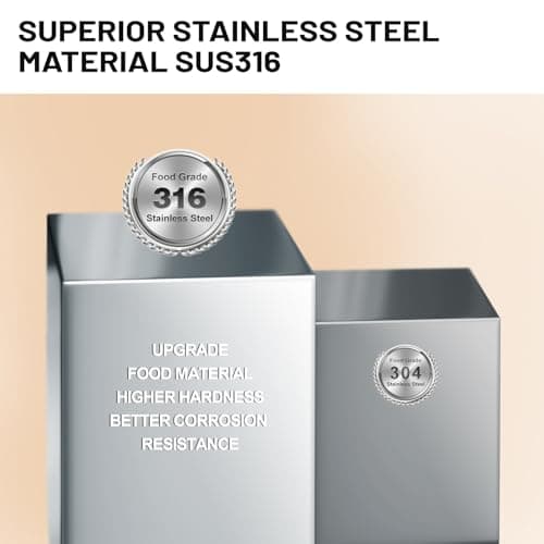 GENXONE Stainless Steel Cutting Boards for Kitchen, SUS316 Steel Large Cutting Board for Meat, Dishwasher Safe, (15.4x11in) 1pack view 4