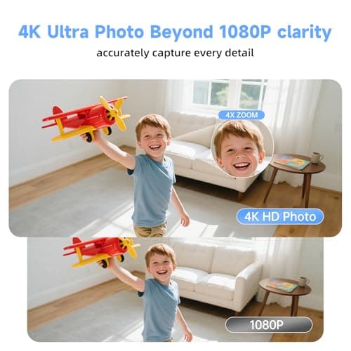 AXB Window Camera for Home Security: 2.4GHz&5GHz WiFi 4K Indoor Camera with Color Night Vision - Smart Motion Detection 24/7 Recording - Easy&Quick Install Includes 2 Multi-Angle Window Mounts view 2