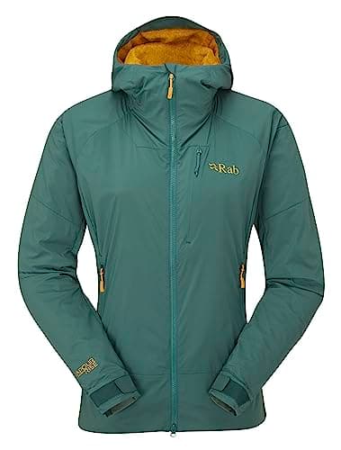 Rab Women's VR Summit Softshell Jacket Breathable Coat for Skiing & Climbing - Green Slate - X-Large