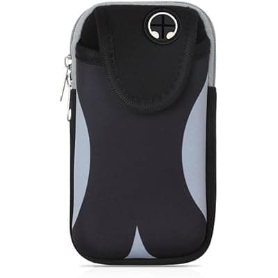 Phone Holder for Running Armband Cell Phone Holder for iPhone 11 12 13 14 15 Pro Max XS X XR 8 7 6 Plus SE/Samsung Galaxy/Key,Waterproof Sliver-Black Arm Band Fit Sport/Exercise/Workout Pouch Sleeve