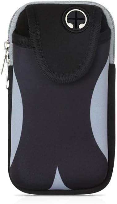 Phone Holder for Running Armband Cell Phone Holder for iPhone 11 12 13 14 15 Pro Max XS X XR 8 7 6 Plus SE/Samsung Galaxy/Key,Waterproof Sliver-Black Arm Band Fit Sport/Exercise/Workout Pouch Sleeve — image 1