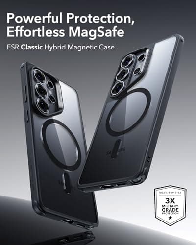 ESR for Samsung Galaxy S26 Plus Phone Case, Compatible with MagSafe, Military-Grade Protection, Shockproof Magnetic Case for Samsung Galaxy S26 Plus, Classic Hybrid Series, Clear Black view 2