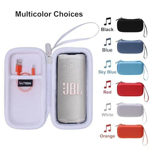 LTGEM Case Compatible with JBL Grip Compact Bluetooth Speaker, Hard Travel Carrying Storage Bag - White(Case Only) view 4