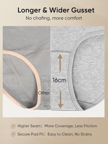 Ellychi Yii Women Cotton Cheeky Underwear - French High Cut Striped Panties view 4