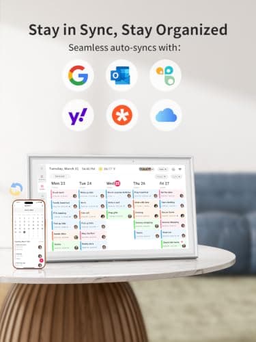 Airzeen 10.1" Digital Wall Calendar, No Subscription Smart Family Planner | Customizable Dashboard, Touch Screen Electronic Calendar, Chore Chart & Reward, Meal Planner, Photo Display, Wall/Desk Mount view 4