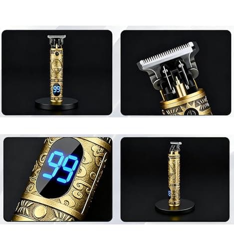 Ofmeow Beard Trimmer for Men Cordless Hair Clippers with LCD Display Professional Gooming Set Haircut Trimmers Rechargeable Shaver Gift for Kid Boyfriend Boy Family view 6