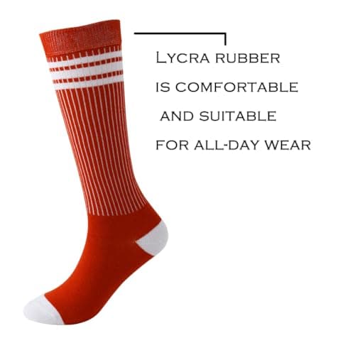 NEVSNEV Knee High Tube Socks Comfortable and Breathable with Triple Stripes for Boys view 2