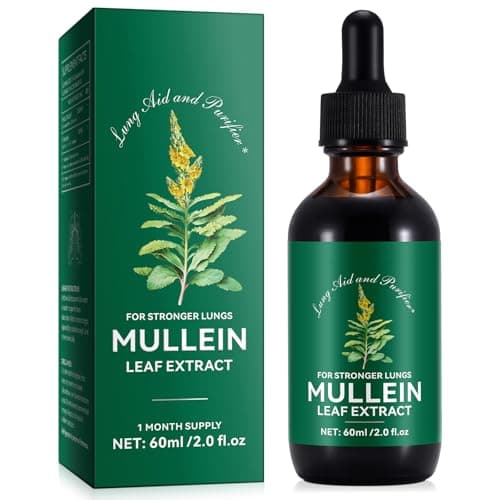 QJCWXIAOX Mullein Drops for Lungs, Mullein Leaf Extract with Chlorophyll,Mullein Leaf Extract for Lung Cleanse and Respiratory Support view 1