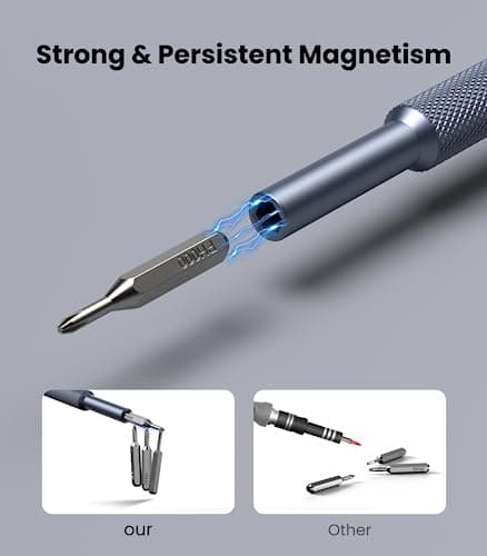 AXTH 25-in-1 Small Precision Screwdriver Set, Professional Magnetic Mini Repair Tool Kit for Phone, Computer, Watch, Laptop, Macbook, Ring Doorbell, Eyeglass, Electronic, [Bearing Steel] Screw Driver view 4
