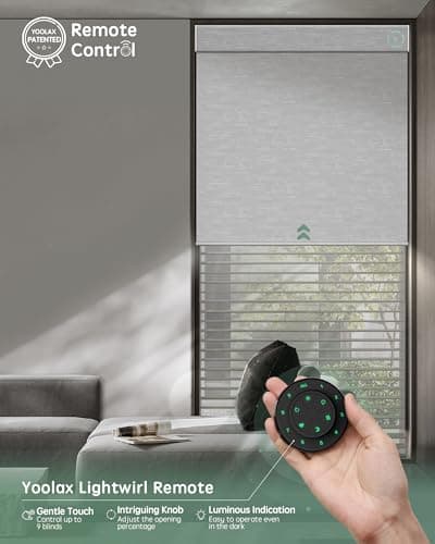 Yoolax Smart Dual Roller Shades, Motorized Blinds with Remote Smart Blinds Compatible with Alexa, Automatic Dual Shades for Windows Bedroom Living Room (Customize) view 3