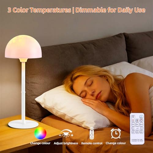 PIRTSDEL 2 Pack Waterproof Shower Lamp, Spa-Like Cordless Shower Light, 18-Colour LED Ocean Wave Projector Lights, Rechargeable Shower Light with Remote and Touch Control for Bathroom, Bathtub view 6