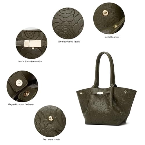 Women Fashion Handbags Wallet Tote Bag Shoulder Bag Top Handle Satchel Purse Set 4pcs view 2