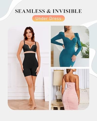 BESTENA Shapewear Shorts, High Waisted Shapewear for Women Tummy Control, Seamless Body Shaper Shorts Thigh Slimmer view 5