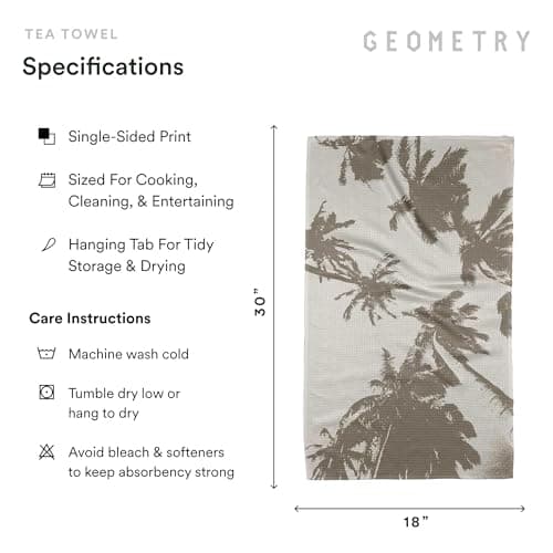 GEOMETRY Spring Kitchen Towels - Quick Dry Microfiber Cloth Spring & Summer Dish Towels for Kitchen Drying - Premium Quick Dry Towel - Sandy Boho, 18" x 30" - 2-Pack view 3