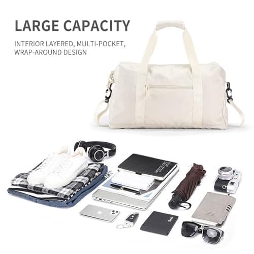 Travel Duffle Bag,Sport Gym Bag for Men And Women with Wet Pocket,Weekender Bag Carry On Tote Bags for Airplane view 2