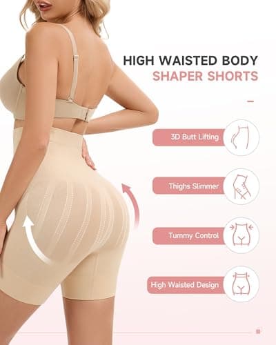 FVACPJ Shapewear Tummy Control Shorts - High Waisted Shapewear Underwear Body Shaper Butt Lifting Shorts Under Dresses view 2