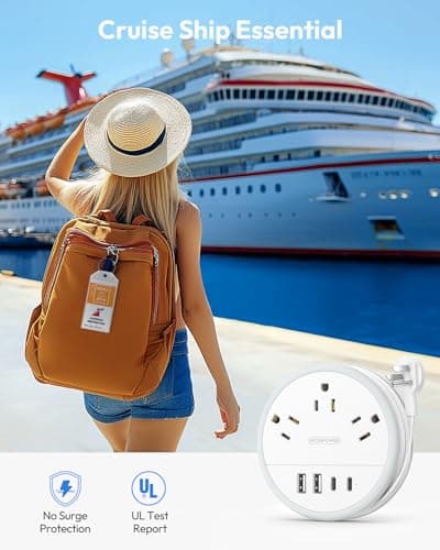 NTONPOWER Travel Power Strip, Travel Essentials, Cruise Essentials 2026 view 6