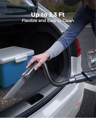 Cordless Vacuum Cleaner 650W/55Kpa, Stick Vacuum Cleaners 70 Mins Max Runtime with Charging Dock, Self-Standing Handheld Vacuum with Touch Display, 6-in-1 Vacuum Cleaner for Carpet/Hard Floor/Pet Hair view 4