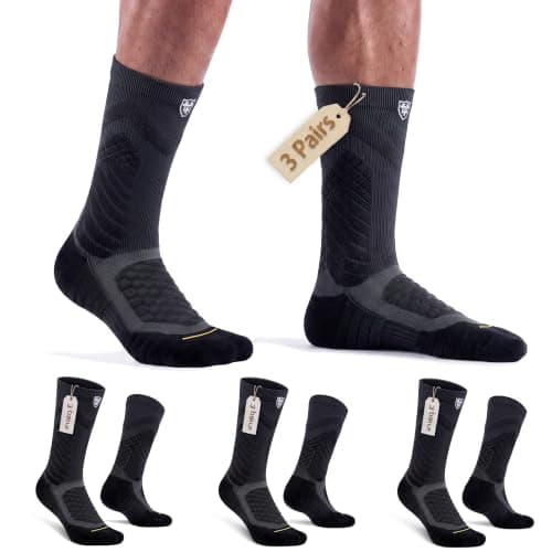Mens Compression Socks Size 9-12, Thick Padded Cotton Basketball Socks — image 1
