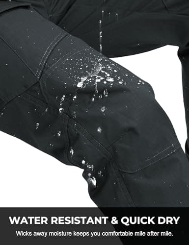 MOURCE Tactical Pants for Men Water Resistant Quick Dry BDU Cargo Pants with 7 Large Pockets Breathable Ripstop Work Hiking view 3