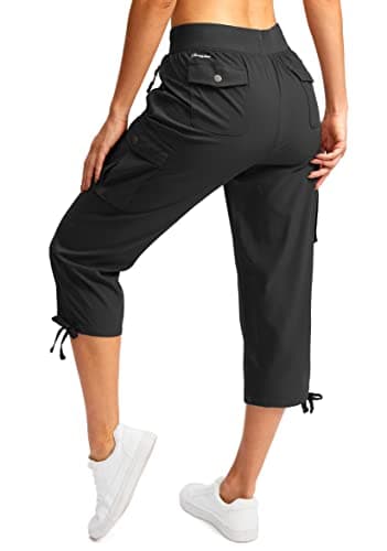 Soothfeel Women's Cargo Capris Pants with 6 Pockets Lightweight Quick Dry Travel Hiking Summer Pants for Women Casual view 2