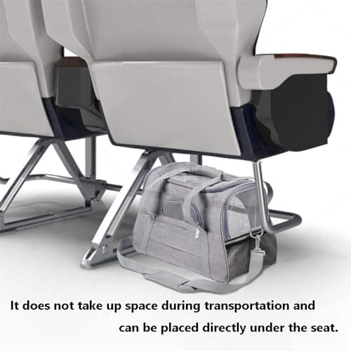 Pet Carrier Airline Approved Pet Carrier for Medium &Small Cat Rabbit and Dogs, Small Airline Approved Cat Pet Travel Carrier(Grey) view 6