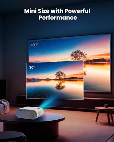 Portable Full HD 1080P Mini Projector, YOWHICK 2026 Upgraded Model, Movie Projector for Home Theater, Compatible with iOS/Android/Windows/TV Stick/Box/USB/HDMI view 7