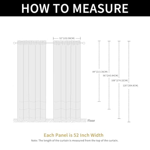 SpaceDresser Waterproof Outdoor Sheer Curtains for Patio - 4 Panels Rod Pocket Indoor Voile Sheer Curtain for Living Room,52W x 84L inch, White view 2