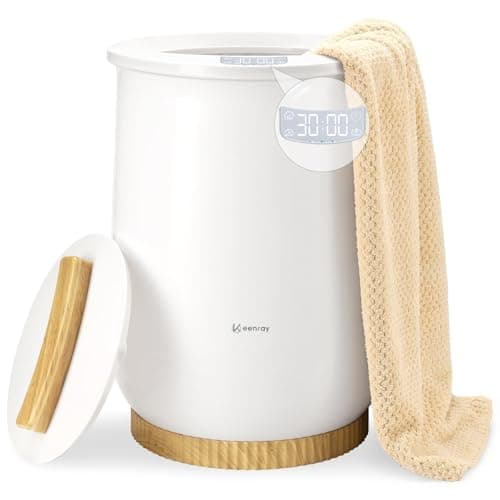 Keenray Upgraded Towel Warmer Bucket, Large Towel Warmer with 3 Heating Modes, Heat Time 30/45/60/90 Min Adjustable and Up to 24 Hour Delay Timer, Towel Heater for Oversize Bathrobes Blankets, CL1Plus