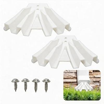2-Pack Gutter Downspout Diverter, Downspout Disperser and Extension Fits 3" x 4" or 2" x 3" Downspouts,Protect Your Foundation (white)