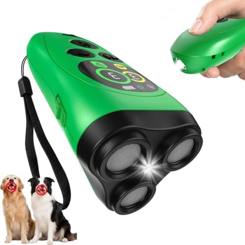 Dog Bark Deterrent Device, 3X Ultrasonic Anti Barking Device with LCD Display & Beep, 50FT Range Rechargeable Dog Trainer for Small Medium Large Dogs, Stop Neighbor Dog Barking (Green) — image 1