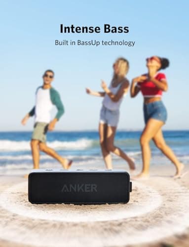 Anker Soundcore 2 Portable Bluetooth Speaker with Stereo Sound, Bluetooth 5, Bassup, IPX7 Waterproof, 24-Hour Playtime, Wireless, Speaker for Home, Outdoors, Travel view 4
