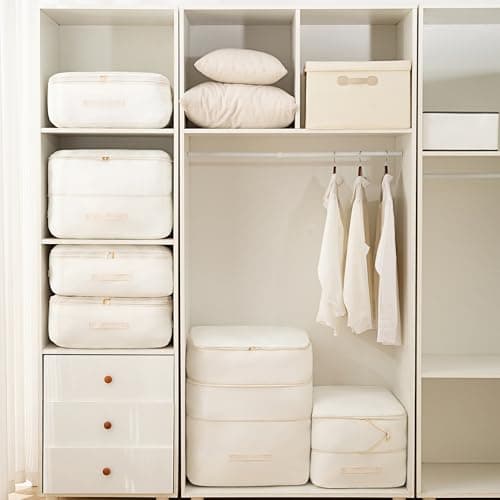 Ultra Space Saving Self Compression Organizer, Comforter Storage Bag for Clothes, Blankets, Pillows, Duvet, Comforters, Bedding Sets and Much More (Gray,X-L - 54 * 42 * 60cm) view 2