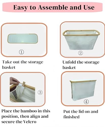 Toilet Paper Storage Basket with Lid, Large Capacity for 12 Rolls, Stackable and Foldable Freestanding Paper Towel Holder - Space Saving Modern Beige Design view 3