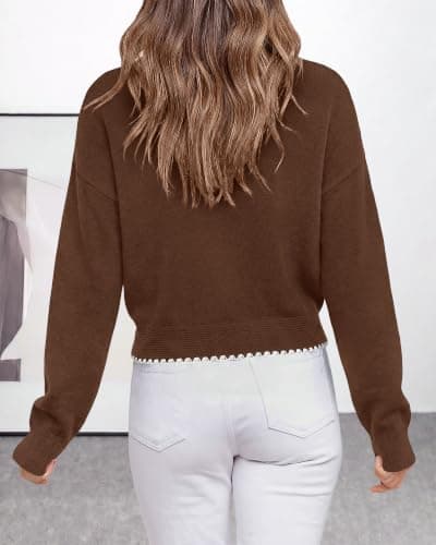 PRETTYGARDEN Casual Long Sleeve Strappy Sweaters for Women view 5