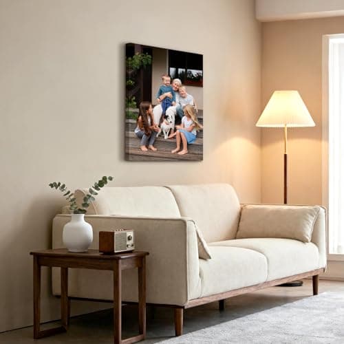 Personalized Photo Canvas Wall Art, Custom Canvas Prints with Your Photos,Ready to Hang, Ideal Housewarming Wedding Birthday Gift for Family Friends (VERTICAL PHOTO, 18" L x 12" W) view 4
