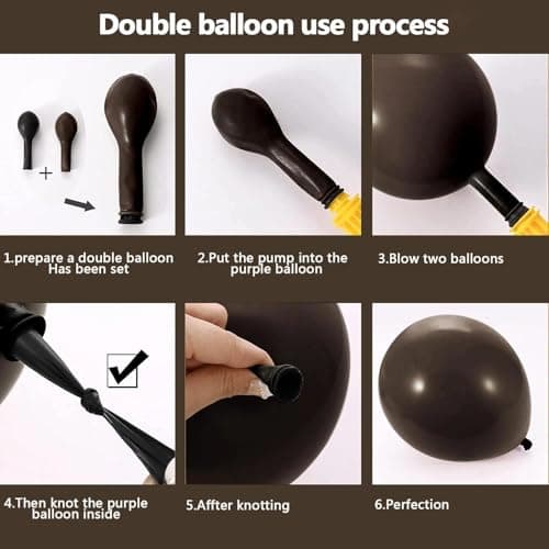 Black Brown Tan Balloon Arch Kit, Double Stuffed Dark Brown Coffee Light Grey White Sand Beige Neutral Balloon Garland for Western Cowboy Baby Shower First Rodeo Birthday Party Decoration view 5