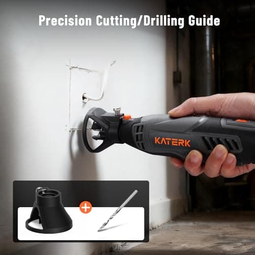 Katerk Professional Corded Rotary Tool Set with Flex Shaft, 155pcs Accessories, 35000RPM High Performance Multi Tools Kit for Wood Carving, Engraving, Grinding, Sanding – Premium DIY Working Gift Box view 6