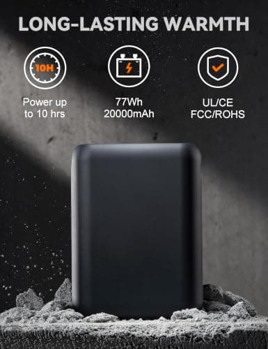 Heated Jacket for Men with 20000mAh Battery Pack view 3