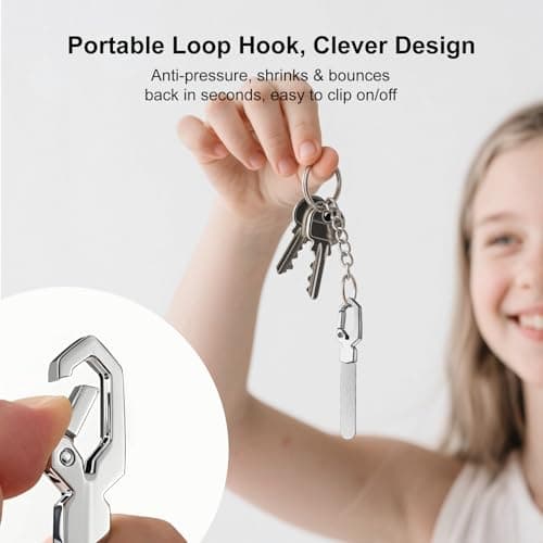 Keychain Metal Nail File for Natural Nails, Stainless Steel Fingernail & Toenail Shaping Tool for Men & Women, Keychain Design Durable & Portable for Home & Travel (Silver) view 4