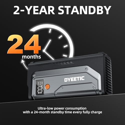 7000A Jump Starter, 12V Car Battery Booster Pack(All Gas/12.0L Diesel)，Car Starter Smart Jumper Cables, Battery Jumper 26800mAh Portable Power Bank，Flashlight view 6