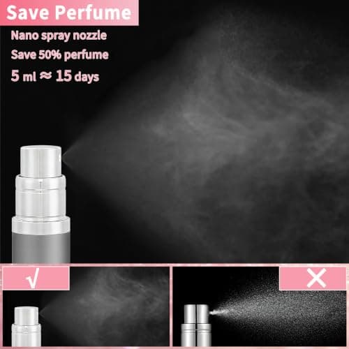 5ml Travel Perfume Atomizer Refillable Cologne Spray Bottle Empty (Gray) view 4