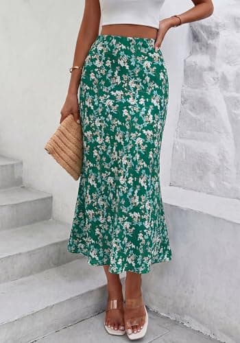 BTFBM Satin Skirts for Women Trendy Spring Summer 2026 High Waisted Leopard Print Cocktail Wedding Long Silk Midi Skirt view 5