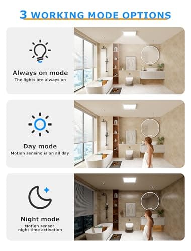 Tnight Rechargeable Motion Sensor Ceiling Light with Remote | 500LM Wireless Magnetic Mount LED for Closet Shower Stairs Pantry, 3 Color Temperatures Dimmable Battery Operated view 4