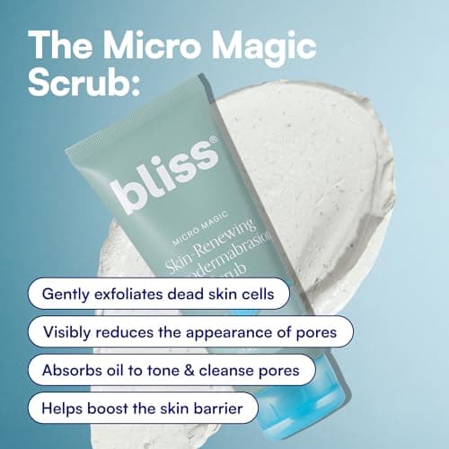Bliss Micro Magic Skin-renewing Microdermabrasion Scrub | Smoothing Volcanic Pumice & Purifying Kaolin Clay | Refreshed Glow Straight-from-the-Spa | Tightens Pores & Brightens Skin | 3.4 fl oz view 2