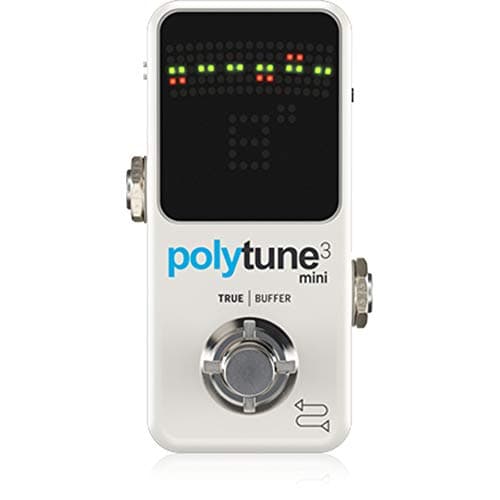 TC Electronic POLYTUNE 3 MINI Tiny Polyphonic Tuner with Multiple Tuning Modes and Built-In BONAFIDE BUFFER, White